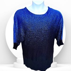 3 for $15 Woman's Blue and Black Ombre Metallic Sweater XL
